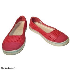Crocs Shoes Flats MARY JANES Slip on CrosMesh Hover Pink Women's WOMAN'S Size 6